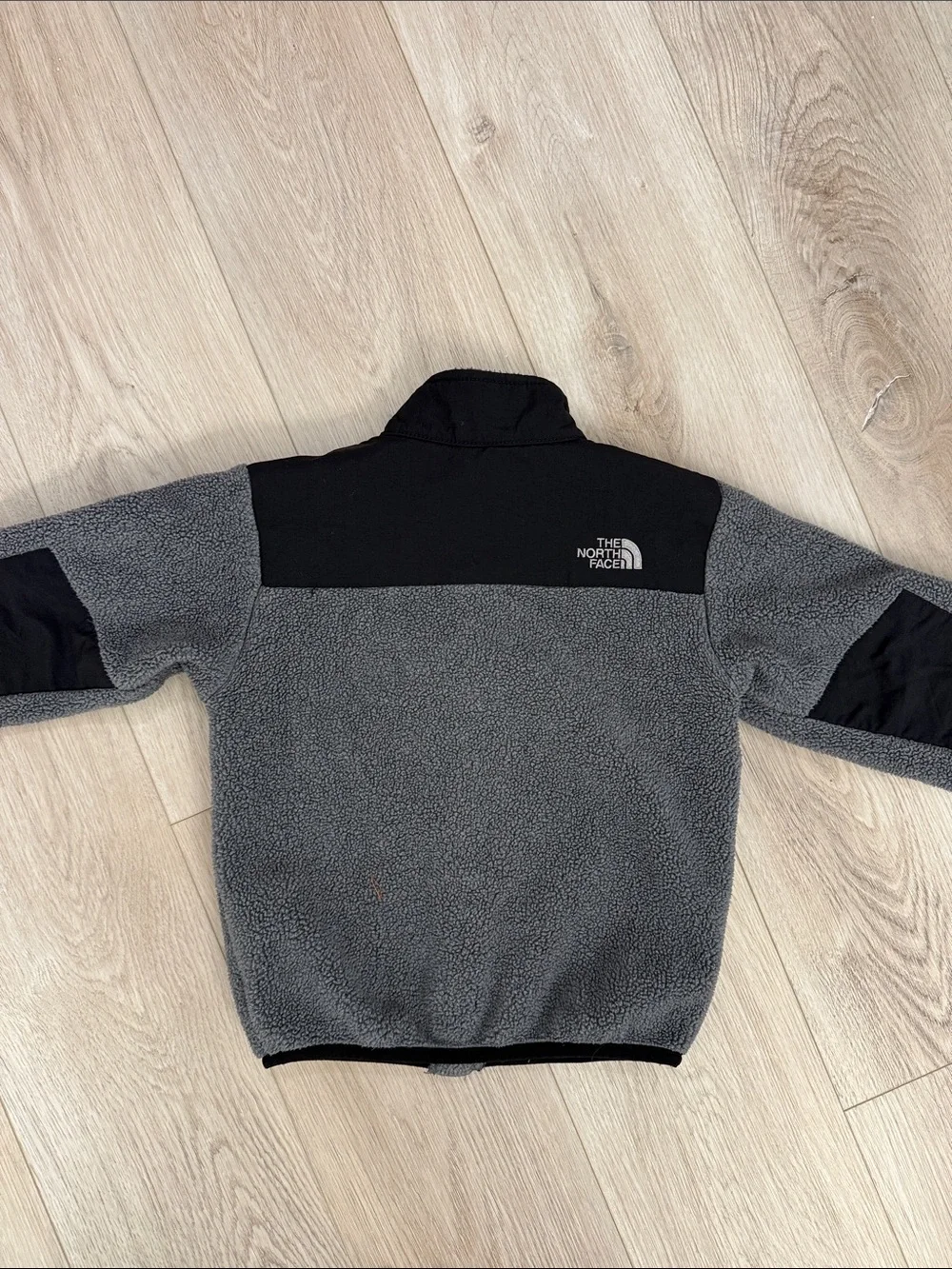 The North Face Toddler Gray Black Fleece Zip Jacket Size 4T